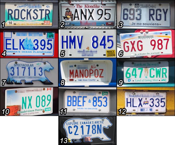 Canadian on sale license plates